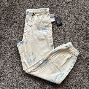 Forever 21 Cream and Blue Women Jeans